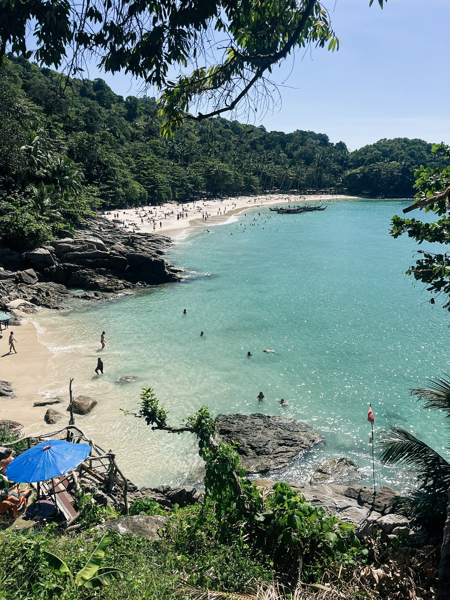 Panoramic view of Freedom Beach, Phuket, Thailand.