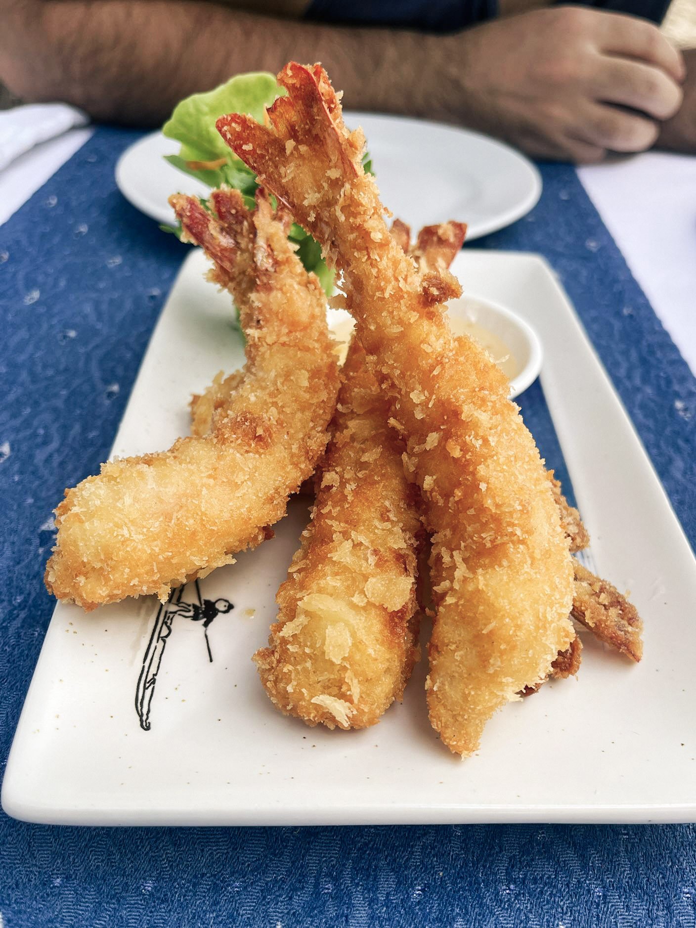 Butter-fried shrimps at Almond Sea View Chilled Restaurant, Phuket, Thailand.